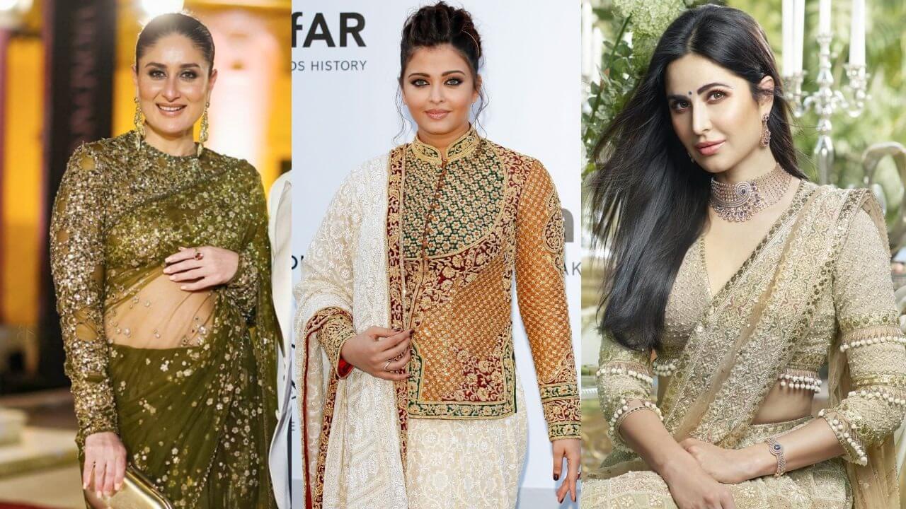 Aishwarya Rai, Kareena Kapoor and Katrina Kaif articulate royalty with statement blouse sleeve designs 854441