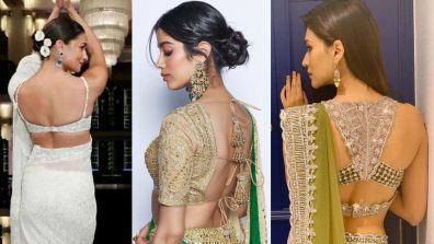 Alia Bhatt, Kriti Sanon and Janhvi Kapoor ooze with glam in these blouse back designs