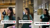 All Smiles! Sara Tendulkar radiates airport swag in green t-shirt and black trousers