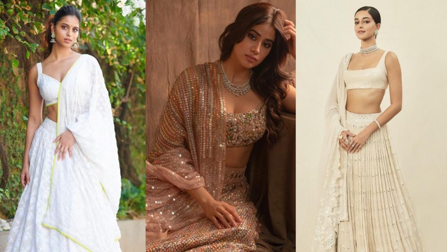 Ananya, Suhana, and Janhvi Serve up some edgy glam in lehenga choli designs [Photos] 856084