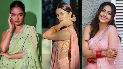 Anushka Sen, Avneet Kaur and Reem Sameer Shaikh glow in designer sarees [Photos]