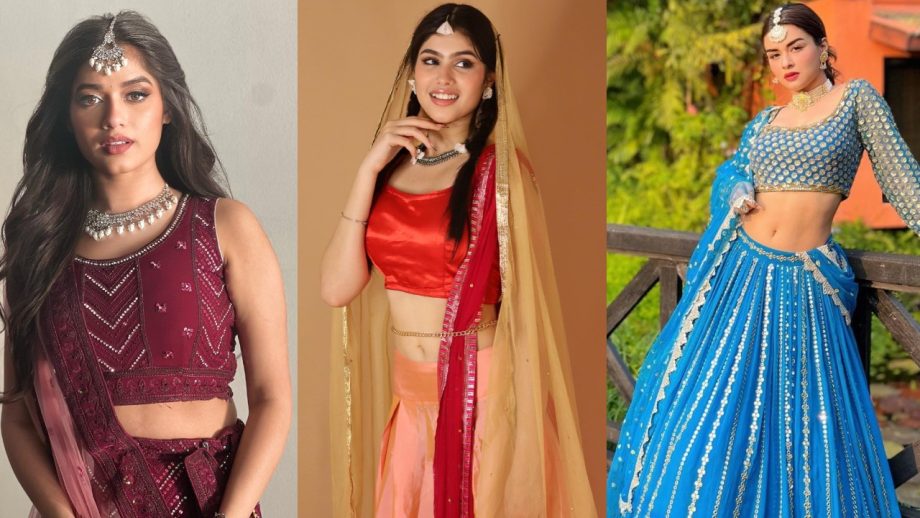 Avneet Kaur, Jannat Zubair and Riva Arora are beauties in crop top lehengas, take cues 854132