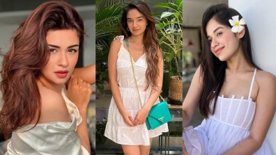 Avneet Kaur VS Anushka Sen VS Jannat Zubair: Who Is Queen Of Hearts In White Mini Dress With Open Hairstyle?