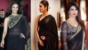 Be The Star Of The Night In Black Saree With Statement Blouse Design:  Aishwarya Rai, Anushka Sharma, And Priyanka Chopra