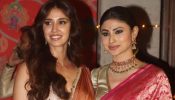Besties of B-town! Mouni Roy and Disha Patani out on date night, look dazzling in saree and bold blouse design [Video Viral]