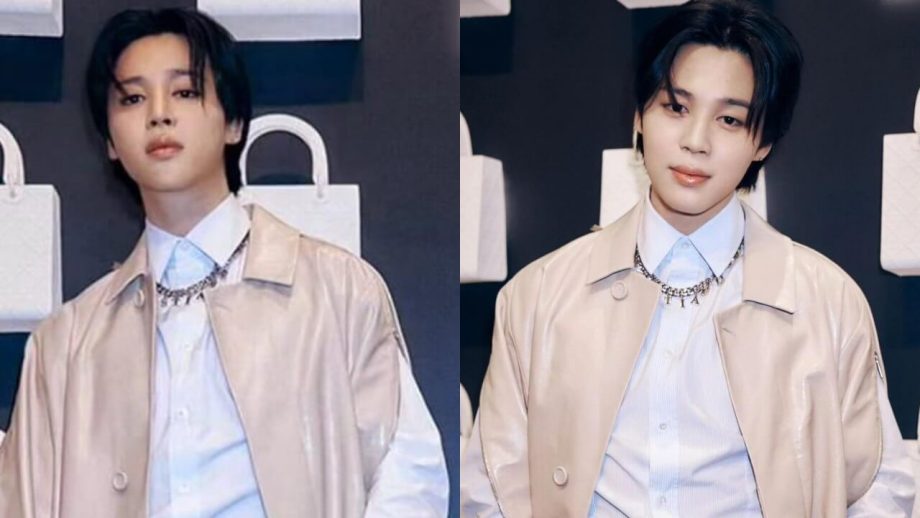 BTS' Jimin adds casual twist with long blazer to corporate outfit 849128