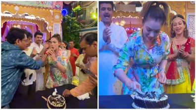 Caught On Camera: Munmun Dutta Begins Birthday Celebration With Midnight Cake Cutting On TMKOC’S Set