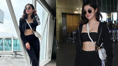 Divya Khosla Kumar keeps her airport runway style intact in all black casual set [Photos]