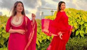 Divyanka Tripathi Styles Her Green Day In Red Salwar Suit And Dupatta With Earrings