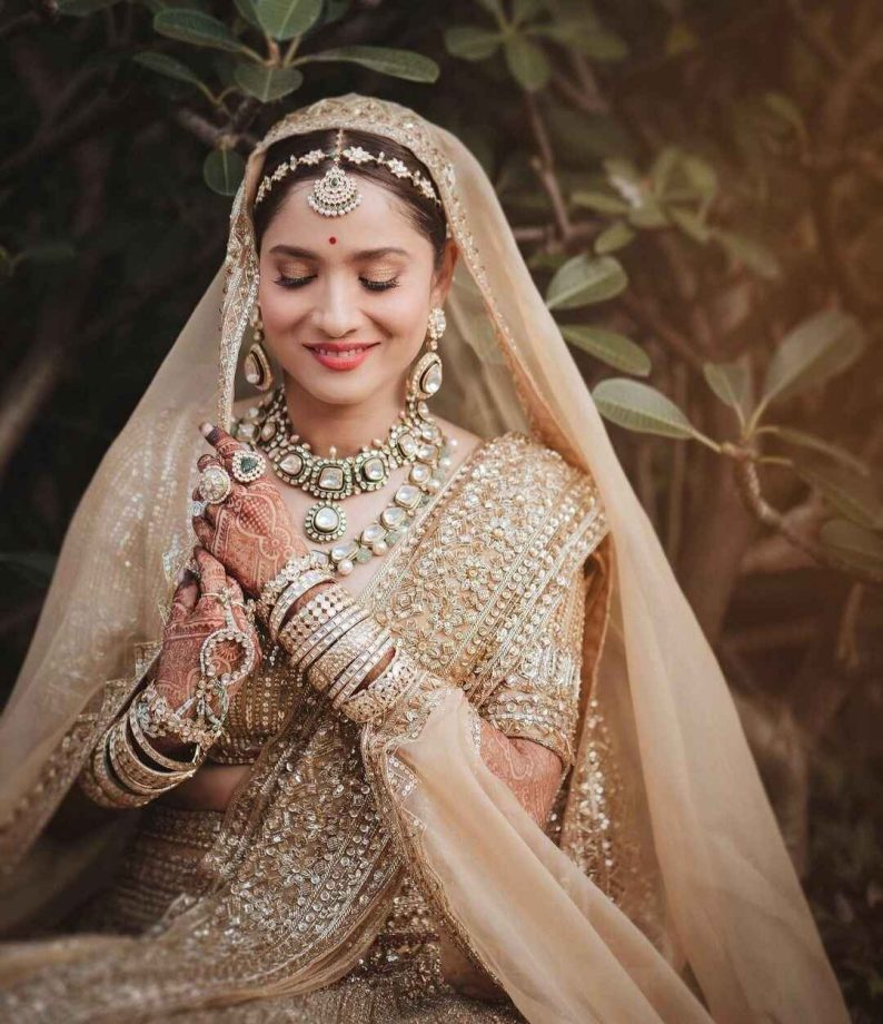 Dreamy Bridal Poses Inspiration Ft. Ankita Lokhande, Mouni Roy, And Shraddha Arya 853624