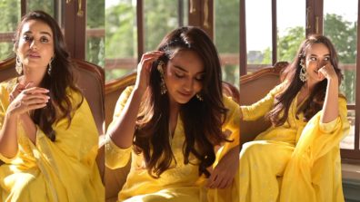 Dreamy n Divine: Surbhi Jyoti blooms in embroidered yellow salwar suit