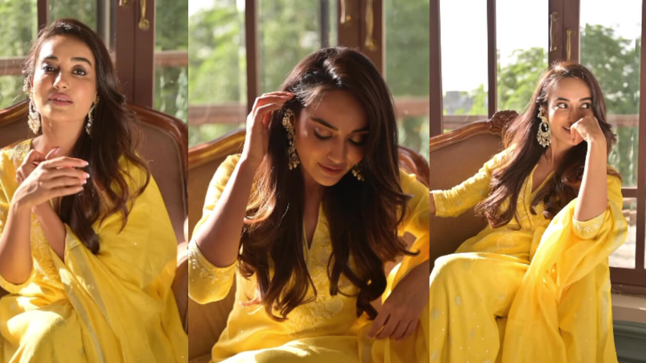 Dreamy n Divine: Surbhi Jyoti blooms in embroidered yellow salwar suit 849675