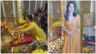 Ganpati Bappa Morya: Shraddha Kapoor and Ananya Panday seek blessings, look gorgeous in yellow salwar suits