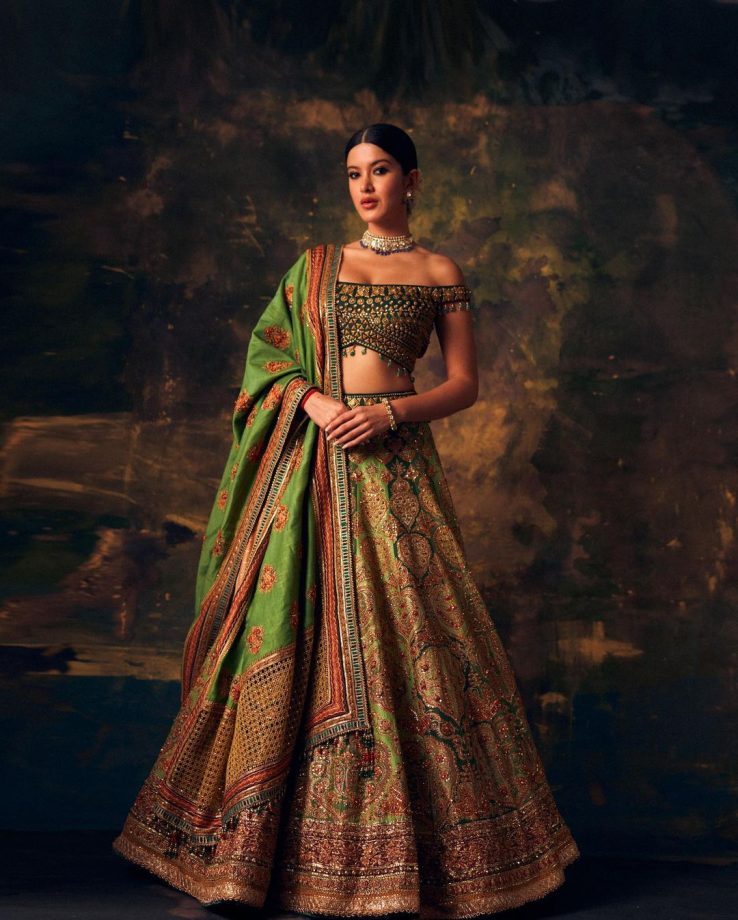 Get The Code To Be 'Sassy' In Crop Top Lehengas From Ananya Panday, Shanaya Kapoor And Suhana Khan 854819