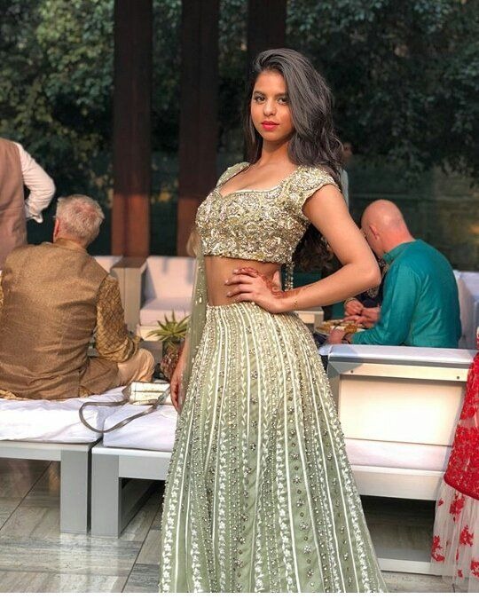 Get The Code To Be 'Sassy' In Crop Top Lehengas From Ananya Panday, Shanaya Kapoor And Suhana Khan 854816