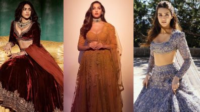 Go bold and bright in crop top lehengas: Kriti Sanon, Mrunal Thakur and Nora Fatehi show the way