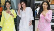 Simple chikankari kurti can save your busy days! Take cues from Ananya Panday, Janhvi Kapoor and Sara Ali Khan