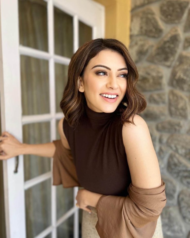 Hansika Motwani's Turtle Neck Crop Top And Long Knitted Skirt With Silk Jacket Are Trendy Autumn Fashion, See Photos 851404