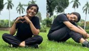 It’s A Green Day For Sumbul Touqeer In Black Top And Joggers With Shoes