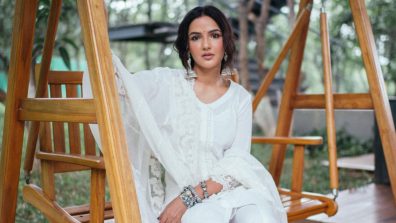 Jasmin Bhasin Aces Elegance In White Chikankari Kurta Set With Oxidised Accessories