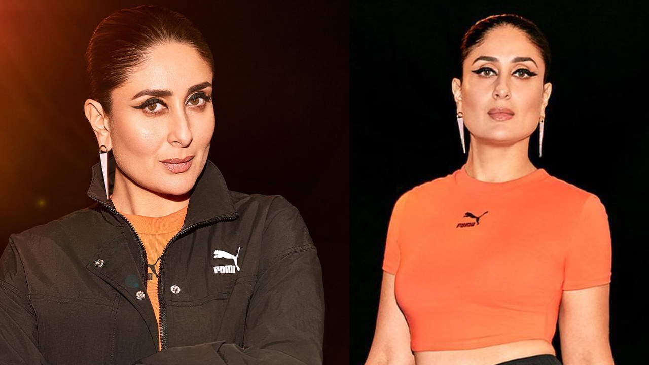 Kareena Kapoor's Tangerine Crop Top, Baggy Trouser, And Sneakers Are Perfect Street Style Code 850070