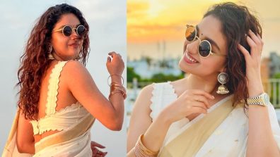 Keerthy Suresh Celebrates ‘Thiruvonam’ In Ethnic Kanjivaram Cotton Saree And Glasses; Check Out Photos