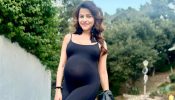 Mother-to-be Rubina Dilaik Flaunts Baby Bump In Black Jumpsuit With Leather Jacket