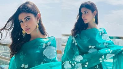 Mouni Roy crafts traditional spin in teal floral ethnic silk gown dress, Disha Patani in love