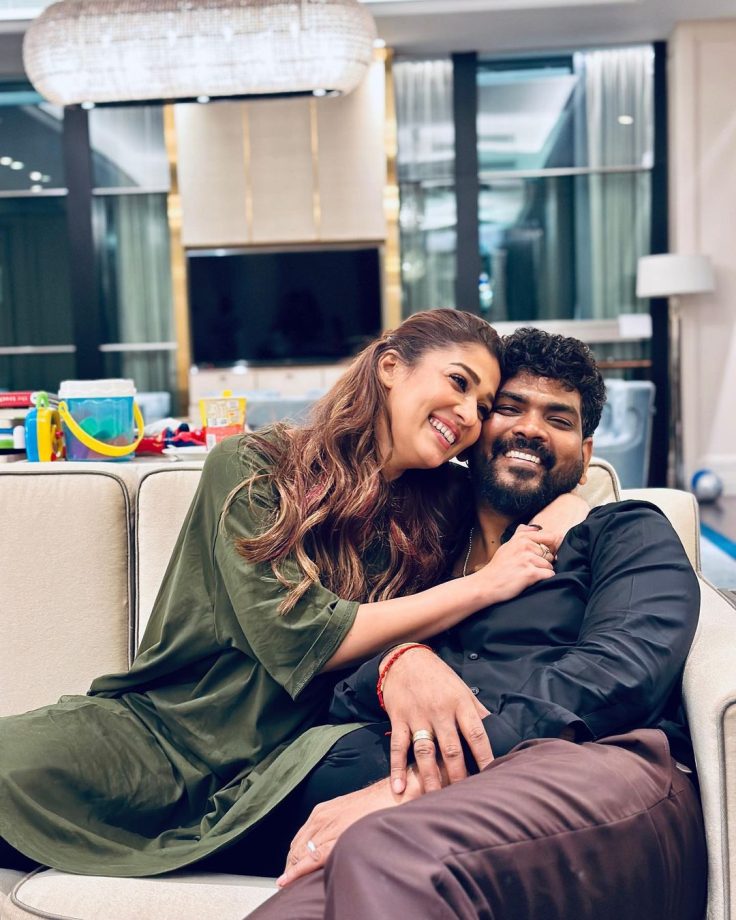 Nayanthara Hugs Hubby Vignesh Shivan; Pics Exude Perfect Couple Goals 857058