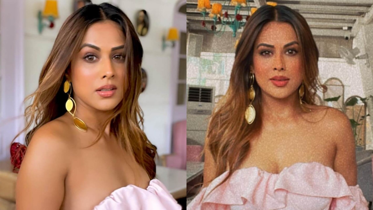 Nia Sharma's Soft Pink Off-shoulder Corset Mini Dress With Frills Is A Perfect Pick For Date Night, See Photos 851629