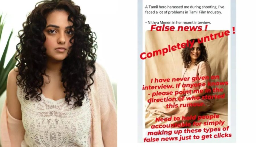 Nithya Menen slams news portal that claimed she was harassed by Tamil Hero, read 855766