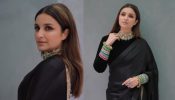 Parineeti Chopra Looks Regal Queen In Black Satin Saree And Antique Choker, See Here