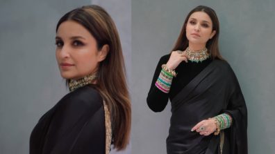 Parineeti Chopra Looks Regal Queen In Black Satin Saree And Antique Choker, See Here