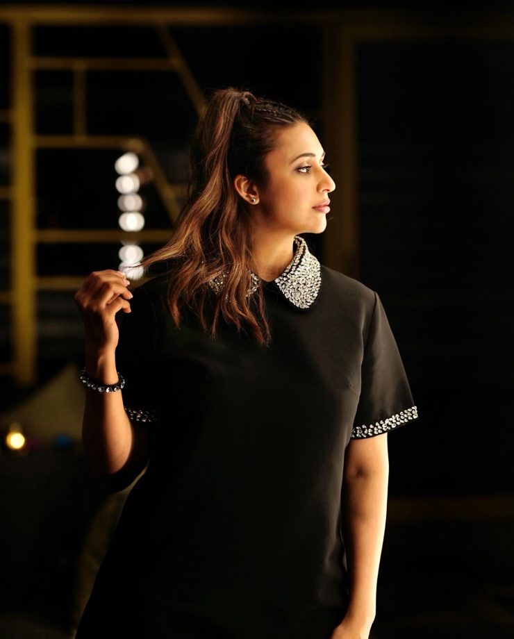 [Photos] Divyanka Tripathi Serves Style With Side Of Drama By Pairing Black Mini Dress With French Braid High Ponytail 850798