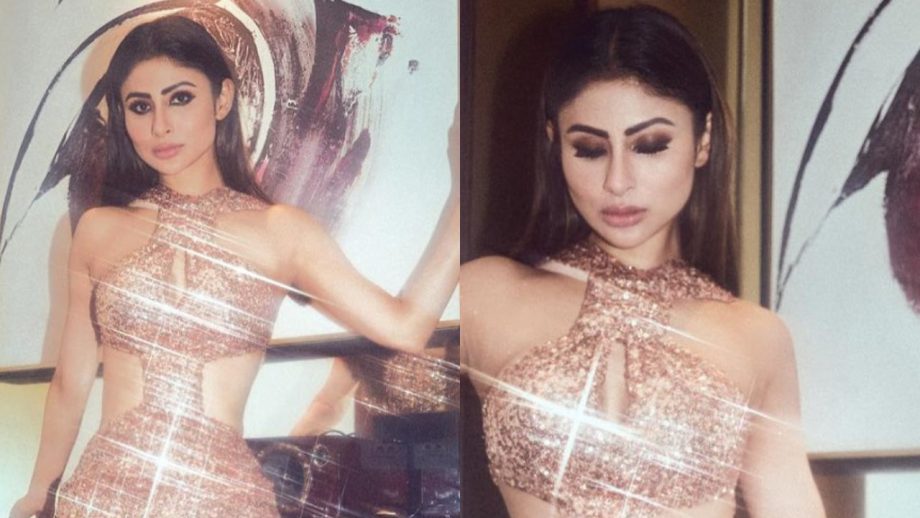 [Photos] Mouni Roy’s sparkly cutout gown is perfect for your cocktail parties 852391