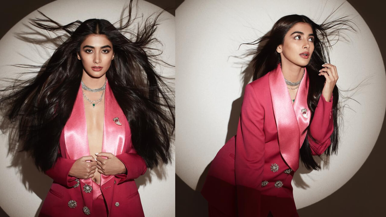 Pooja Hegde adds daring flair to her hot pink front-open blazer suit, see pics 848737