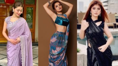 Quirky Naris! Avneet Kaur, Arishfa Khan & Aditi Bhatia’s blouse neck designs are must-haves