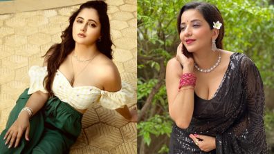 Rashami Desai And Bhojpuri Diva Monalisa Are Making Jaw Drop In Plunging Neckline Blouse