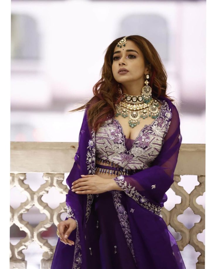 Rubina Dilaik, Tina Dutta and Shivangi Joshi keep ethnic poses on edge in embellished lehenga cholis 851836