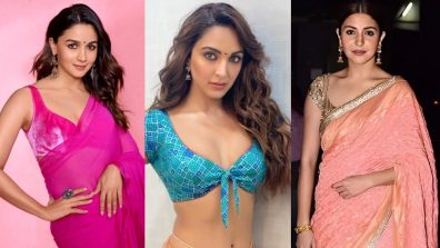 Rule in your bold sarees with simple blouse designs like Alia Bhatt, Kiara Advani and Anushka Sharma