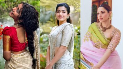 Sass up your sarees! Take note of Anupama Parameswaran, Rashmika Mandanna and Tamanna Bhatia’s blouse sleeve designs
