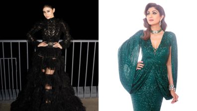 Shilpa Shetty And  Mouni Roy Style Their Night Event In Glittery Gowns, Take Cues