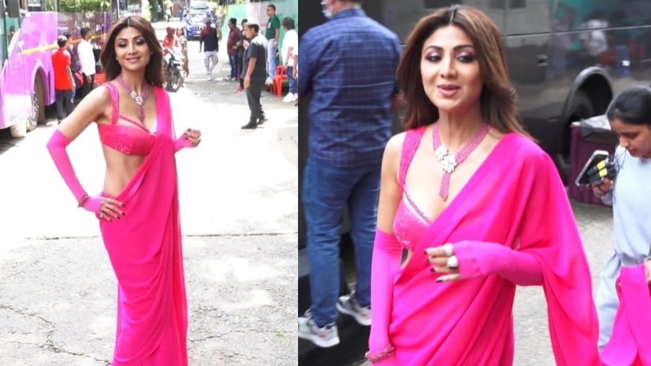 Shilpa Shetty Looks Epitome Of Beauty In Pink Saree-Bustier Blouse, Says 'Sukhee Hu Mai' 850613