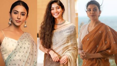 Slay the 9 to 5 in stylish sarees: Steal from Sai Pallavi, Rakul Preet & Kajal Aggarwal