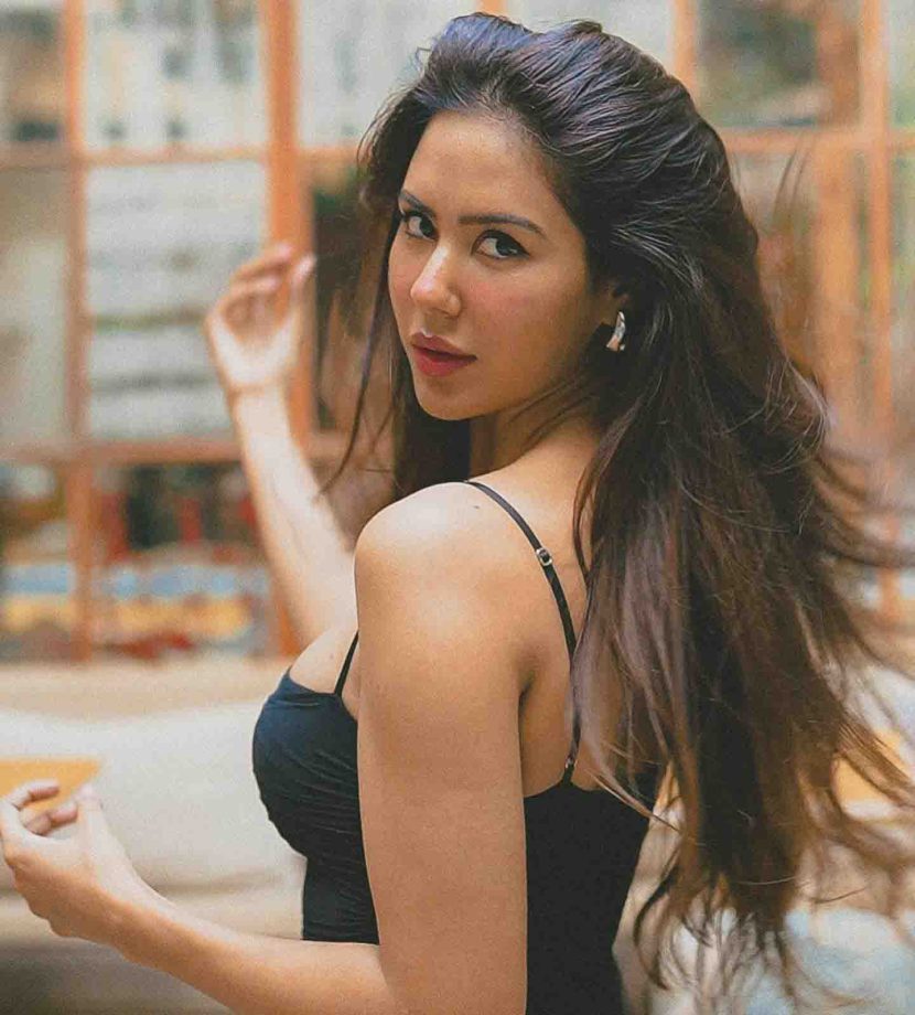 Sonam Bajwa exudes glam in a black bodycon maxi dress, see pics 850038