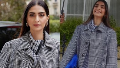 Sonam Kapoor decks up in illusionary checkered blazer suit, see pics