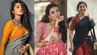 Stir glam in simple blouse designs like Anupama Parameswaran, Kajal Aggarwal and Sai Pallavi