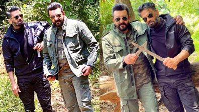 Suniel Shetty Reunites With Old Bestie Sanjay Dutt, Show Their Action Mode In Photos