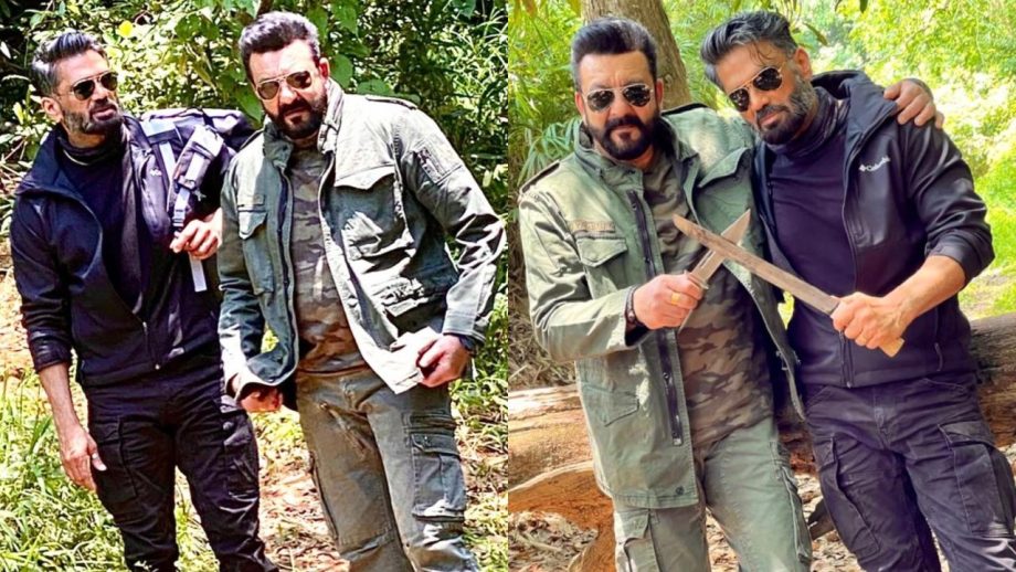 Suniel Shetty Reunites With Old Bestie Sanjay Dutt, Show Their Action Mode In Photos 854060