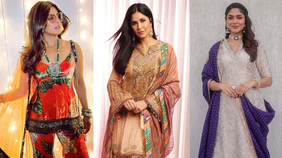 Sway the diva way in sharara sets: Priyanka Chopra, Mrunal Thakur and Katrina Kaif’s picks 857078